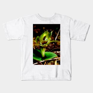 Green Bird Orchid Kids T-Shirt